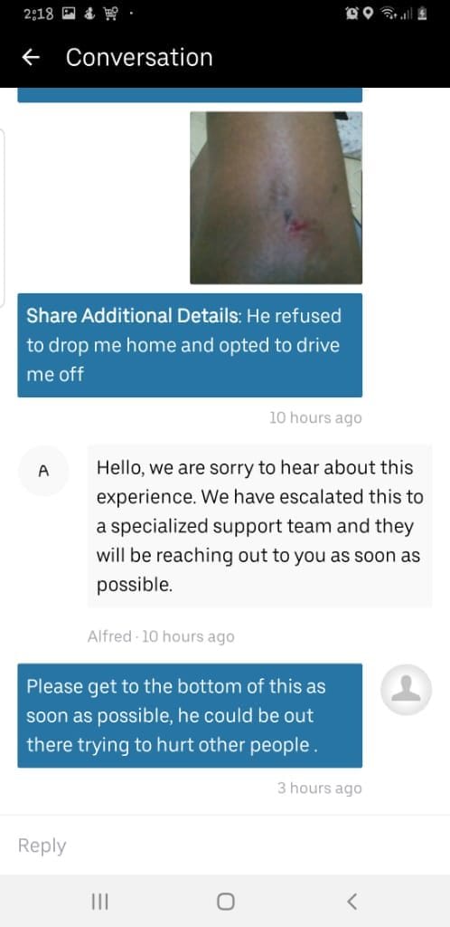 Uber drivers harassing clients.