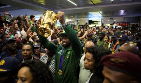 Rugby World Cup Trophy Makes It's Way Home 3
